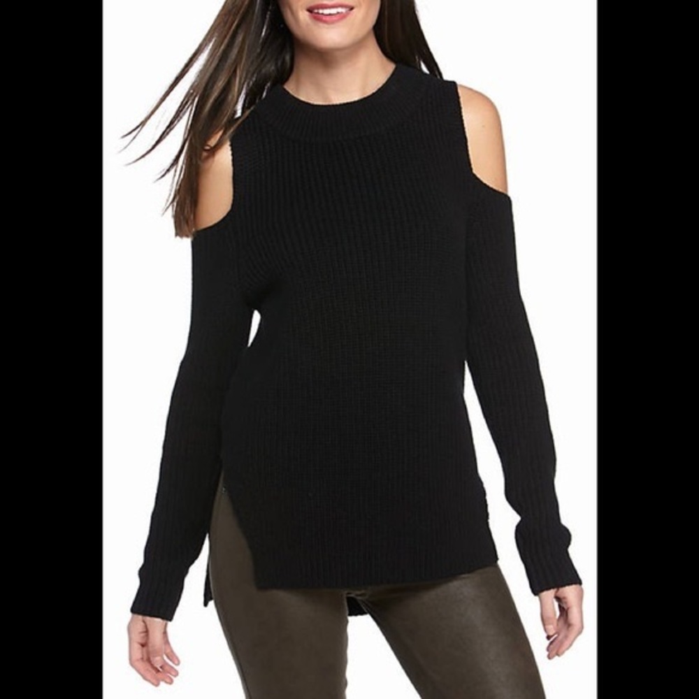 French connection grey cold shoulder tunic top